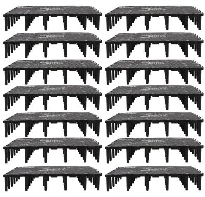Aquarium Filterbodenplatte, 20 Stück, PVC, schwarz