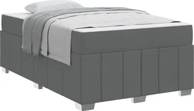Obrázok produktu pre Rám postele s matracmi Tmavo šedá 120 x 200 cm látka