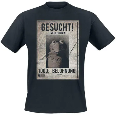 Produktbild von The Muppets T-Shirt Herren Evilen Froggen Poster schwarz XL