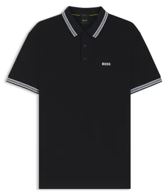 Productafbeelding van BOSS katoenen polo, regular fit, marineblauw, met 2 knopen, model "Paddy"