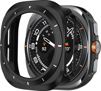 Produktbild von Bandz Hartschalenetui mit Lünette - passend für Samsung Galaxy Watch Ultra / Ultra 2025 (schwarz/weiß)