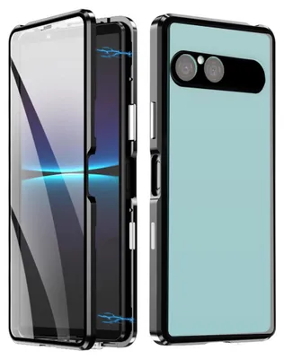 Obrázek produktu pro Magnetické kovové pouzdro na mobilní telefon pro Sony Xperia 10 VII 360stupňové pouzdro z tvrzeného skla