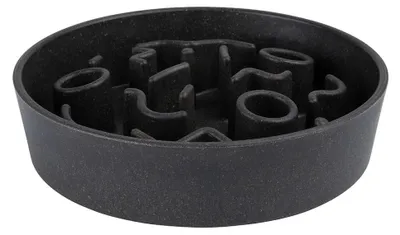 Image de DISTRICT70 Ecuelle anti-glissement pour chiens Bambou 21 cm Gris foncé