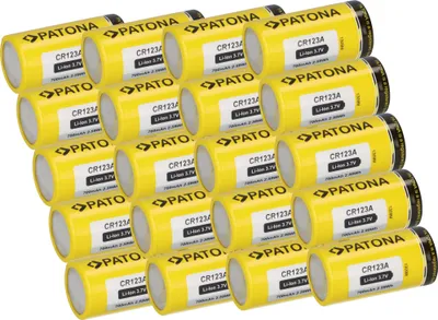 Image de 20x PATONA batterie Li-Ion 3,7V CR123A 16340 cellule 700mAh 2,59Wh