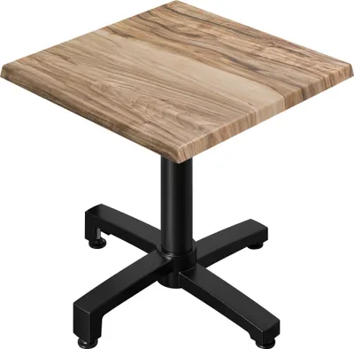 Produktbild von WBO | Bistro Außen Tisch | B:T:H 60 x 60 x 78,5 cm | Sheesham / Schwarz | Quadratisch | Bistro Tisch Gastro Tisch