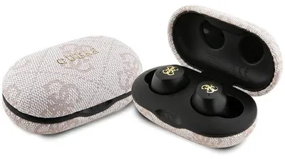 Obrázok produktu pre Bluetooth Slúchadlá Tws Guess 4G Metal S Dokovacou Stanicou Enc - Ružové