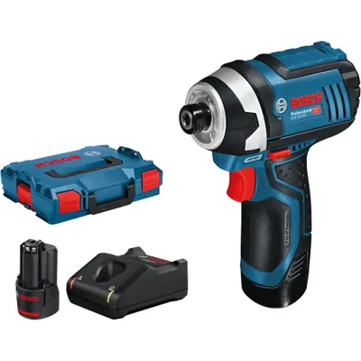 Immagine prodotto di Bosch GDR 12V-105 Avvitatore a impulsi professionale a batteria 12 V 105 Nm 1/4'' ( 06019A6977 ) + 2x batteria 2,0 Ah + caricabatterie + L-Boxx