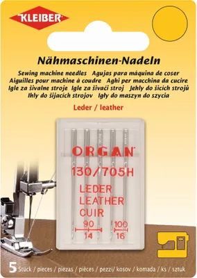 Produktbild von KLEIBER Nähmaschinen-Nadel-Set "Leder" 5-teilig