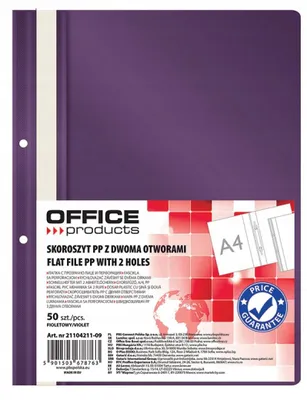 Produktbild von Office Products PP A4 Klemmhefter 2-Loch 100/170my lila
