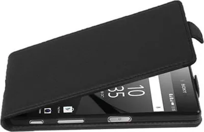 Obrázek produktu pro Cadorabo Ochranné pouzdro pro Sony Xperia Z5 Case in Black Flip Case Cover Leatherette