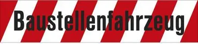 Produktbild von Hinweisschild - BAUSTELLENFAHRZEUG - Gr. ca. 65 x 20cm - 302518