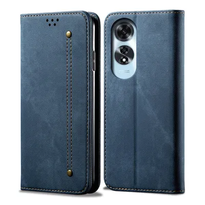 Produktbild von Hülle für Oppo A60 Leder Brieftasche Flip Bookstyle Schutzhülle mit Standfunktion Blau