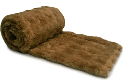 Obrázek produktu pro Bublina z umělé kožešiny, Umělá kožešina, jednostranná, karamelová, 50 x 180 cm