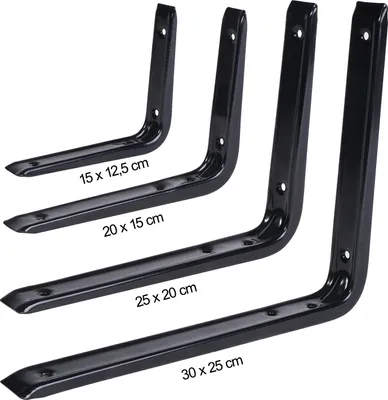 Obrázok produktu pre Regalwinkel in schwarz 30 x 25 cm