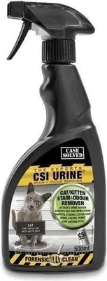 Image de Spray Anti-Odeur Urine CSI URINE, 500ml, Pour Chat et Chaton, Nettoyage Enzymatique