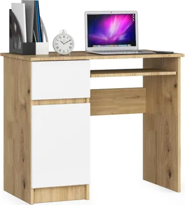 Obrázok produktu pre PC stôl KALRION - dub artisan/biely, ľavé prevedenie
