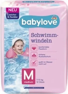 Produktbild von babylove Schwimmwindeln Gr. M (7-11 kg), 12 St