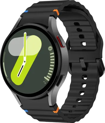 Obrázok produktu pre Silikónový remienok Strap-it „Wave“ – vhodný pre Samsung Galaxy Watch 7 (40 a 44 mm) / 6 / 6 Classic / 5 / 5 Pro / 4 / 4 Classic / FE / Watch FE – čierny