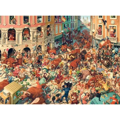 Produktbild von CASTORLAND Puzzle Art Collection: Der Stierlauf in Pamplona 3000 Teile