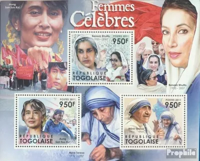 Produktbild von Briefmarken Togo 2011 Mi 4273-4275 Kleinbogen (kompl. Ausgabe) postfrisch Berühmte Frauen
