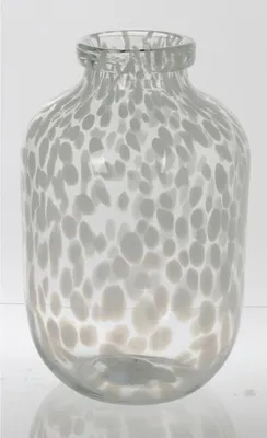 Image de BURI Vases Motif Points Verre Décoration Table Pot de fleurs Plantes Récipients Bouquet