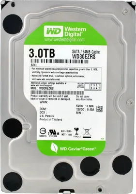 Produktbild von Western Digital WD30EZRS 3TB interne Festplatte (8,9 cm (3,5 Zoll), 5400rpm, 64MB Cache, SATA II) gr?n