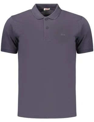 Produktbild von Elegantes Blaues Herren-Poloshirt mit Stickerei & Knöpfen