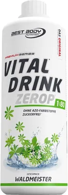 Produktbild von Best Body Nutrition - Vital Drink Zerop - 1000 ml Flasche, 1 x 1000 ml Flasche, Geschmack: Waldmeister