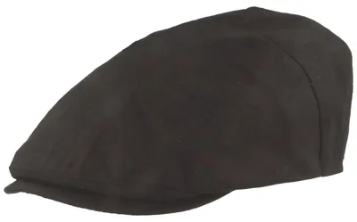 Leichte Sommer-Flatcap aus reinem Leinen von Hut-Breiter in schwarz