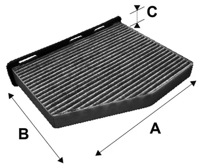 Produktbild von Innenraumfilter Aktivkohlefilter 279 mm - 216 mm VALEO für u.a. SKODA OCTAVIA