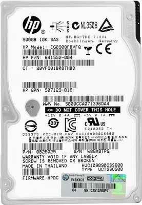 Produktbild von Hpe 900Gb Sas, 10K, 900 Gb, 10000 Rpm, 2.5", Sas