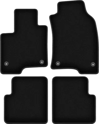 Produktbild von Wielganizator Velours-Autoteppiche – passend für Fiat Panda III (Schrägheck, Bj. 2012-) –  schwarz, passgenau, mit Befestigungen set 4 Stk.
