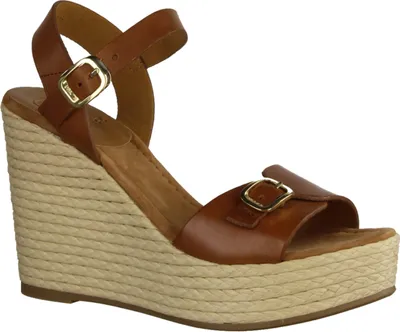 Produktbild von Unsia Melao-Ran Damen, Sandale, Keilsandalen, Leder, Saddle (Braun), - Damenschuhe Top Trends, Braun, leder 
