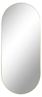 Zdjęcie produktu dla Lustro ścienne Jersey ze stali w kolorze mosiądzu 35x80 cm
