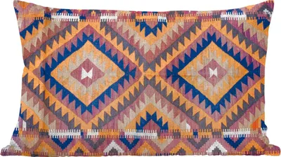 Produktbild von MuchoWow® Zierkissen Sofakissen Wohnzimmer Dekokissen 60x40 cm Perserteppich - Muster - Orange - Kopfkissen - Polster mit Foto