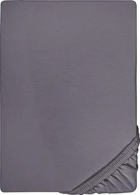 Produktbild von Spannbettlaken 180x200-200x200 cm grau aus 100% Baumwolle