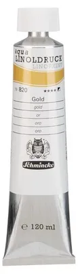 Produktbild von Schmincke aqua-LINOPRINT Linoldruckfarben 120 ml - 820 Gold