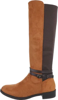 Produktbild von Ital-Design Damen Stiefel Leicht gefüttert Wildlederoptik, Synthetikoptik Flache Stiefel 85758249 Camel Gr.  38