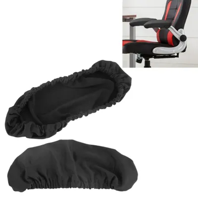 Produktbild von Armlehnenschoner für Bürostühle - 1 Paar ergonomische Armlehnenpolster - Schutzbezüge für Stühle mit Armlehnen - Schwarz