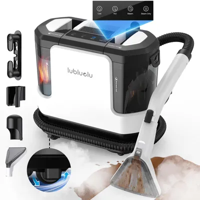 Produktbild von Lubluelu V11 Polsterreiniger Waschsauger Teppichreiniger 30KPa Dampffunktion 4 Modi 1900W mit 1,9L+1,1L Doppeltank für Sofa Auto Matratze Touchdisplay