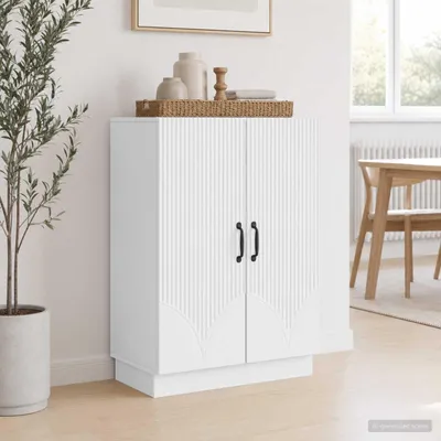Image de Buffet vidaXL blanc 66 x 34,5 x 87 cm en aggloméré