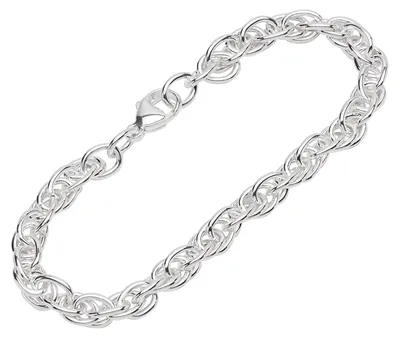 Produktbild von NKlaus Damenarmband, 925 Sterling Silber, Doppelankerkette, 19cm