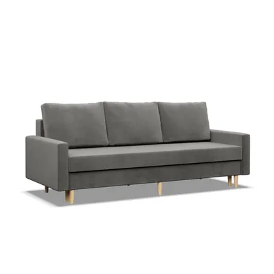 A studio shot of a sofa on a white background.