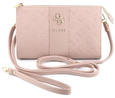 Produktbild von Clutch-Tasche Guess Peony 4G Classic Logos, gestreift, für das Smartphone, in Rosa