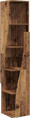 Image de Armoire d'angle en bois ancien 27,5 x 27 x 140 cm Matériau dérivé du bois