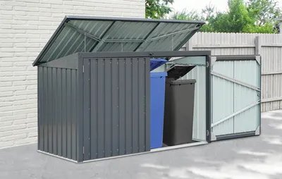 Produktbild von Mülltonnenbox III Metall 224 x 96 cm anthrazit