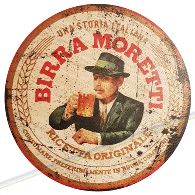 Imagen del producto de Estante de madera redondo, estilo vintage retro, diámetro 19 cm, para la cocina
