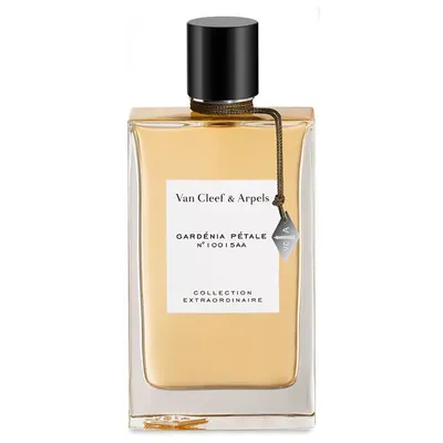 A bottle of Van Cleef & Arpels Gardenia Petale Eau de Parfum for women.