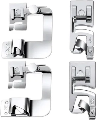 Produktbild von Set aus 4 professionellen Overlockfußschrauben - Accessoires für die Nähanlage 4/8 Zoll und 6/8 Zoll | Genauigkeit Accessoires für DIY-Enthusiasten und Textilprojekte.