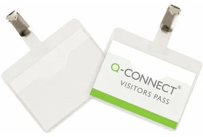 Immagine prodotto di Q-Connect® KF01562 Badge portanome - con clip, chiuso, 90 x 60 mm